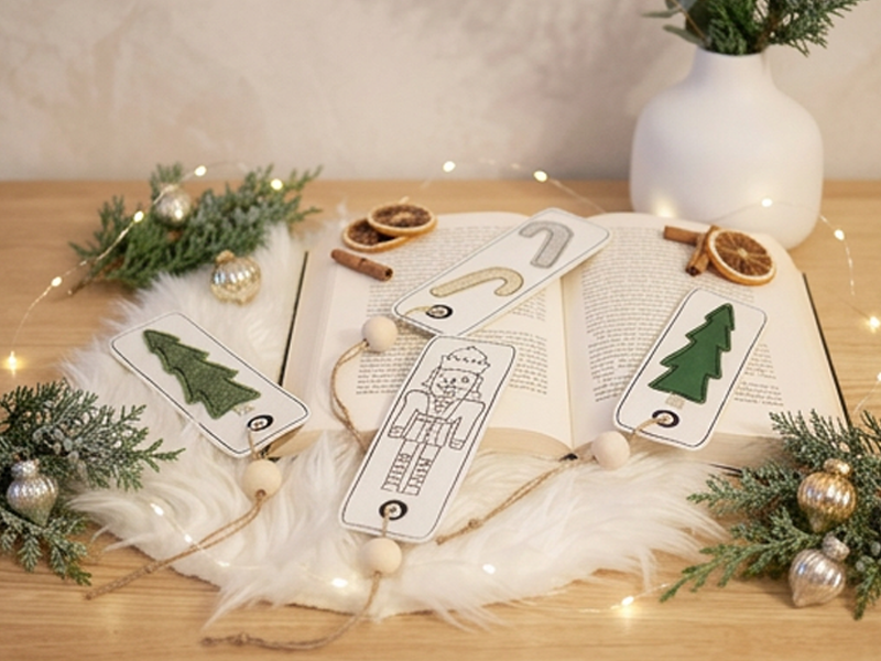 Weihnachtliche Lesezeichen - ITH-Stickdatei
